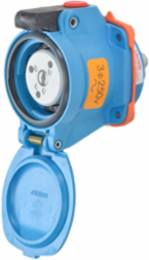 DSN20 Receptacle, Blue Poly, Size 1, 20A, 250 VAC, Type 4X, IP69