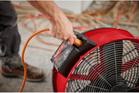 M18™ Brushless 18 Inch Fan, 3 Speeds, 3400 CFM, Corded/Cordless, Red/Black