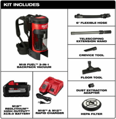 M18 FUEL™ 3-in-1 Backpack Vacuum Kit
