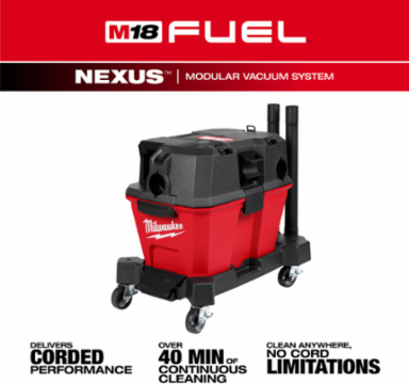 M18 FUEL™ 6 Gallon Cordless Wet/Dry Vacuum - 87 CFM, 1-7/8" Hose Diameter, 26 lbs