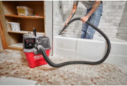 6 Gallon Wet/Dry Vacuum Tank with Grip Handles and Oversized Drain