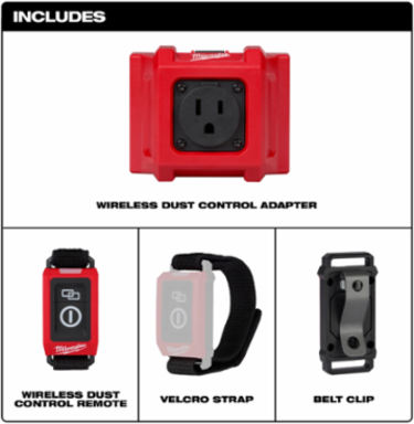 Wireless Dust Control Adapter & Remote Kit, Universal Fit, Instant Dust Control