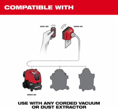 Wireless Dust Control Adapter & Remote Kit, Universal Fit, Instant Dust Control