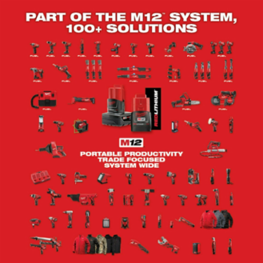 M12 FUEL™ 1.6 Gallon Cordless Wet/Dry Vacuum, 45 CFM, 42" Suction, HEPA Filter