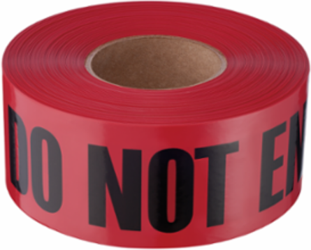 1000' Premium Red Barricade Tape-Danger Do Not Enter