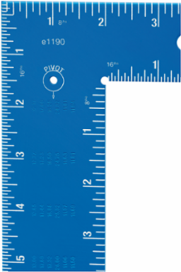 True Blue® Laser Etched Framing Square, 16 Inch x 24 Inch, Anodized Aluminum