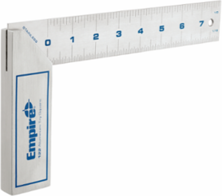Heavy Duty Aluminum Try Square 8 Inch Blade, 9.5 Inch Width