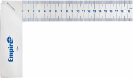 20 cm True Blue Stainless Steel Try Square, 9.5 Inch Length, Silver Finish