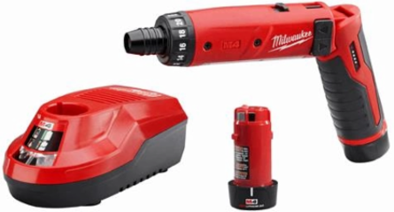 M4 1/4 Inch Hex Screwdriver Kit, 44 in-lbs Torque, 600 RPM, Cordless