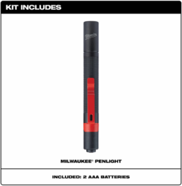 LED Penlight, 100 Lumens, 8.86 Inch Long, Waterproof & Impact-Resistant