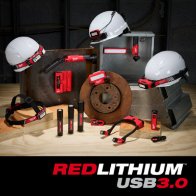 REDLITHIUM™ USB ROVER™ 550 Lumens Pivoting Flood Light, 210° Rotation