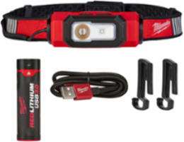 REDLITHIUM USB BEACON Hard Hat Light 600 Lumens, Rechargeable, Adjustable Strap
