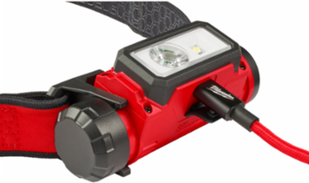 REDLITHIUM USB Hard Hat Headlamp, 600 Lumens, Rechargeable, 5.28 oz