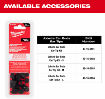 REDLITHIUM™ USB Bluetooth® Jobsite Ear Buds