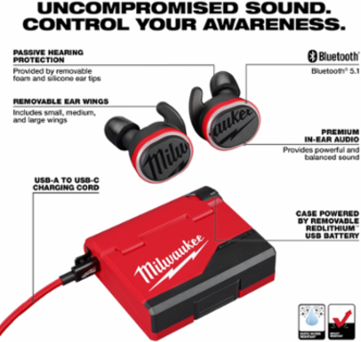 REDLITHIUM™ USB Bluetooth® Jobsite Ear Buds
