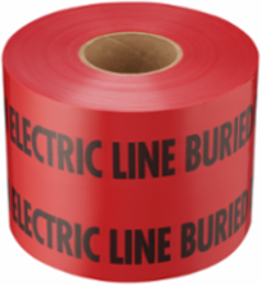 ShieldTec 7-3/4 in. x 1,000 ft. Red Standard Stretch Non-Detectable Caution Tape