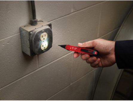 Non-Contact Voltage Detector 10-1000V with LED Work Light and Voltage Differentiation