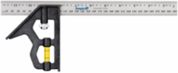 12 Inch Polycast Combination Square with Stainless Steel Blade and Acrylic Vial