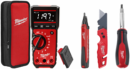 Electrical Combo Kit, Multimeter with 600V AC/DC, Voltage Detector, Utility Knife, Screwdriver