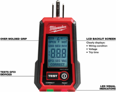 Digital GFCI Receptacle Tester