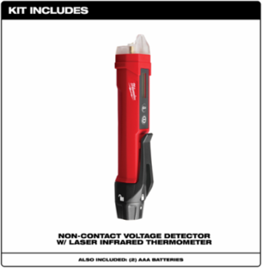 Non-Contact Voltage Detector w/ Laser Infrared Thermometer