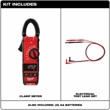 True-RMS Clamp Meter, 1.30 Inch Jaw Opening, Measures Up to 600 A AC/DC