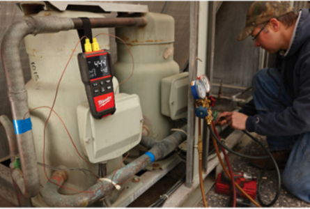 Heavy Duty Contact Temperature Meter, -328 F to 2500 F Temperature Range, 10.3 Inch Length, Digital Accuracy 1.3 F
