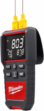 Heavy Duty Contact Temperature Meter, -328 F to 2500 F Temperature Range, 10.3 Inch Length, Digital Accuracy 1.3 F