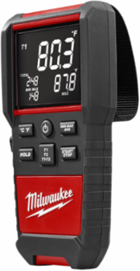Heavy Duty Contact Temperature Meter, -328 F to 2500 F Temperature Range, 10.3 Inch Length, Digital Accuracy 1.3 F