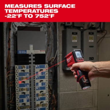 M12™ Infrared Temperature Gun, 12:1 Distance-to-Spot Ratio, Measures -22°F to 1022°F