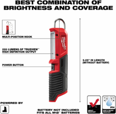M12TM LED Portable Stick Light, 220 Lumens, 11.89 Inch Length