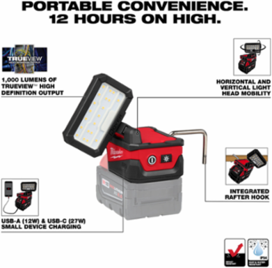 M18™ ROVER™ Compact Folding Flood Light w/ USB Charging