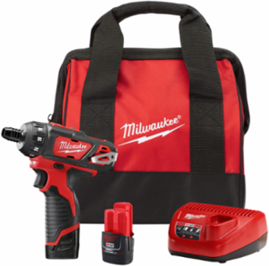 M12 1/4 Inch Hex 2-Speed Cordless Screwdriver Kit, 275 in-lbs Torque, 1500 RPM