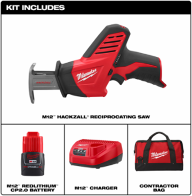 M12 HACKZALL Reciprocating Saw 11 Inch, 0.5 Inch Stroke Length, 3000 SPM