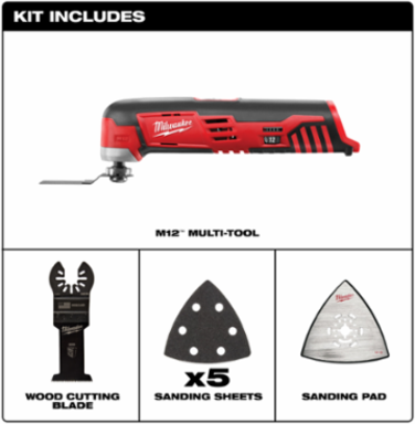 M12 Cordless Multi-Tool, 12V, 20000 OPM, 2.1 lbs, Variable Speed