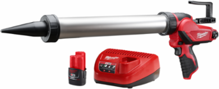M12TM Cordless Sausage Caulk Gun Kit, 20 oz Capacity, 400 lbs Force, 0-28 IPM