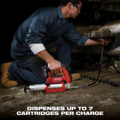 M12TM Cordless Grease Gun, 8000 PSI, 36 Inch Hose, 7 Cartridge Capacity