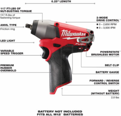 M12 FUEL™ 3/8 in. Impact Wrench