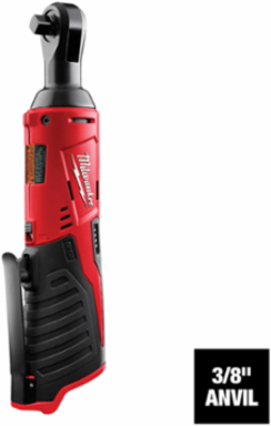 M12 Cordless 3/8 Inch Ratchet, 35 ft-lbs Torque, 250 RPM, 10.4 Inch Length