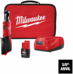 M12 Cordless 3/8 Inch Ratchet Kit, 12V, 35 ft-lbs Torque, 250 RPM