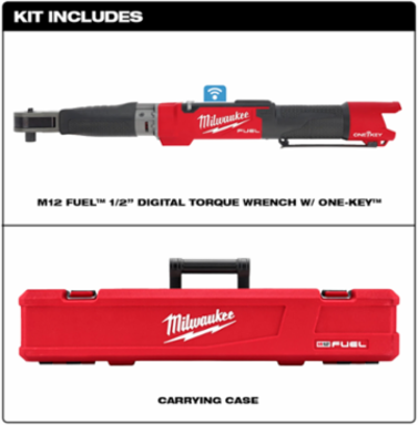 M12 FUEL 1/2 Inch Digital Torque Wrench, 12.5-150 ft-lbs Torque Range, ONE-KEYTM