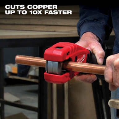 M12 Cordless Copper Tubing Cutter, 500 RPM, Cuts 3/8 to 1 Inch Tubing