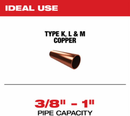 M12 Cordless Copper Tubing Cutter, 500 RPM, Cuts 3/8 to 1 Inch Tubing