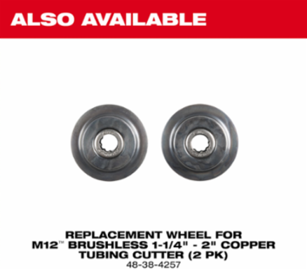 M12TM Brushless Copper Tubing Cutter 1-1/4" to 2" Cutting Capacity