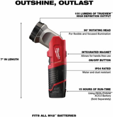 M12™ Cordless 5-Tool Combo Kit with 12V Battery Power, Includes Drill, Impact Driver, Saw, Ratchet, Light