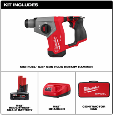 M12 FUEL™ 5/8” SDS Plus Rotary Hammer Kit