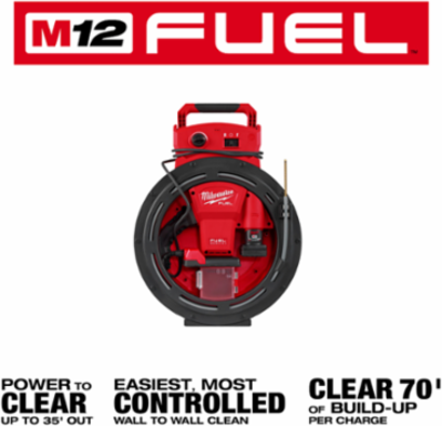 M12 FUEL™ High Speed Chain Snake for 1-1/4”-2” Pipes