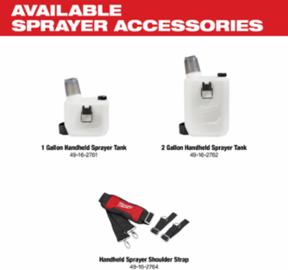 M12 1 Gallon Handheld Sprayer, 80 PSI, 17 ft Spray Distance