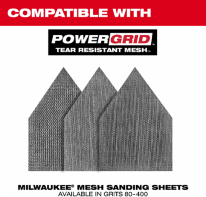 M12 FUEL™ Orbital Detail Sander, 1.5mm Orbit, 1.67 lbs, Cordless