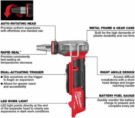 M12 FUEL™ ProPEX® Expander w/ 1/2"-1" RAPID SEAL™ ProPEX® Expander Heads-Reconditioned